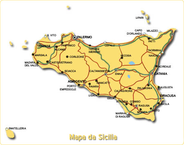 Sicília - Mapa